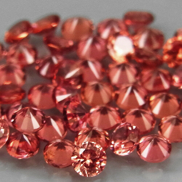 Шпинель падпараджа 2.09ct 2.0 мм 45 шт
