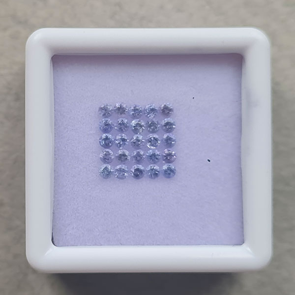 Танзаниты 0.66ct 1.9 мм 25 шт