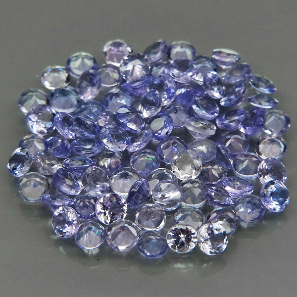 Танзаниты 2.77ct 2.5 мм 40 шт