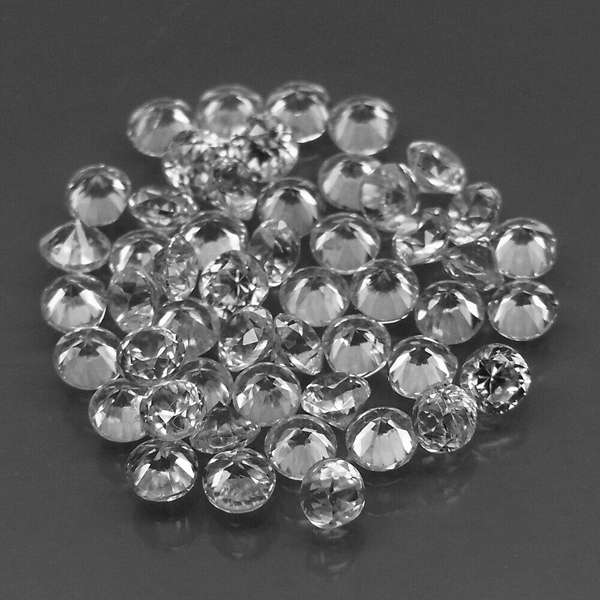 Белые цирконы 1.55ct 2.5 мм 16 шт