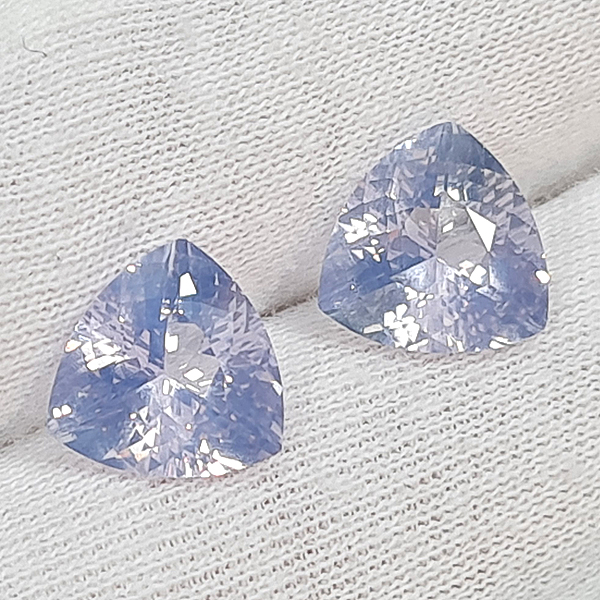 Лавандовые кварцы 6.95ct пара