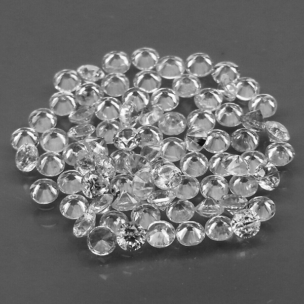 Белые цирконы 1.00ct 1.8мм 25шт