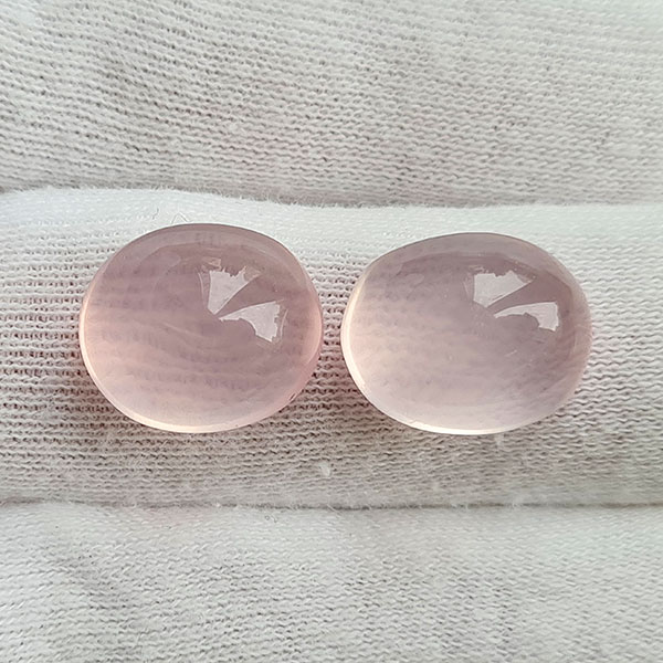 Розовые кварцы 19.90ct пара