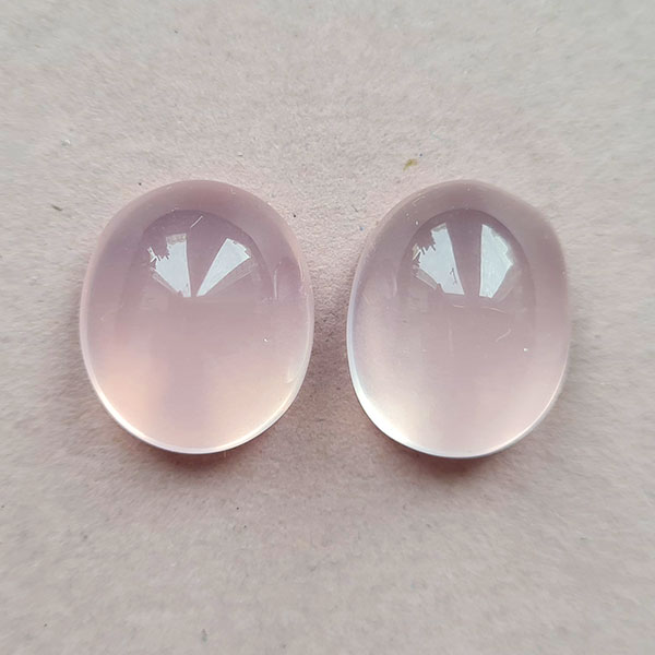 Розовые кварцы 19.90ct пара