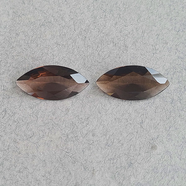 Дымчатый кварц 10.95ct пара