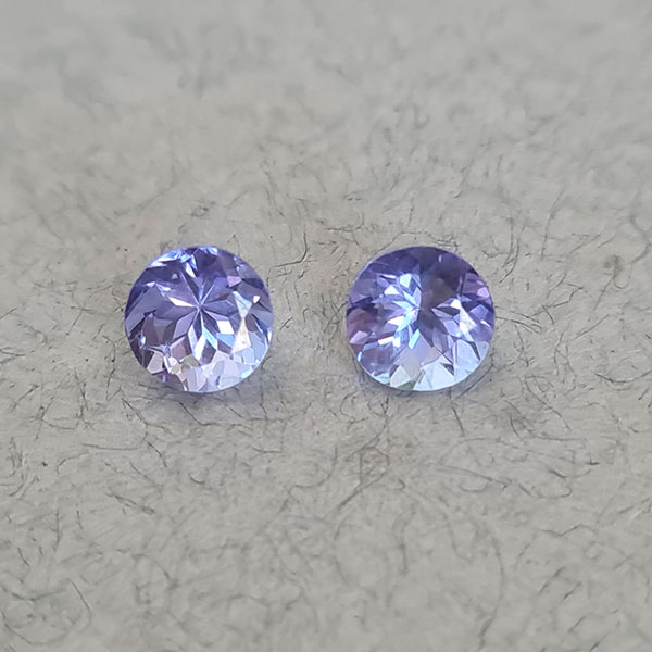 Танзаниты 1.18ct пара 5 мм