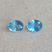 Топазы Swiss Blue 6.96ct пара